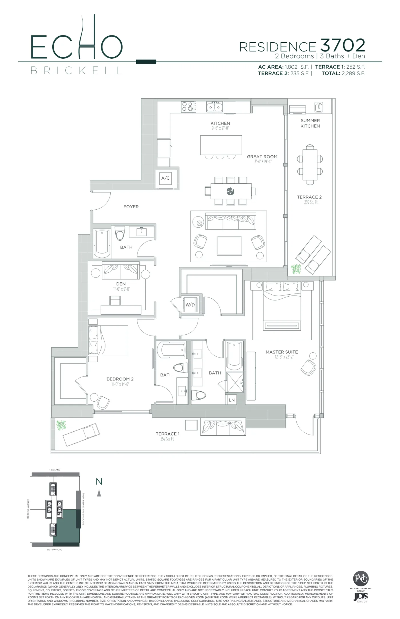 Echo Brickell floor plan Plan 132