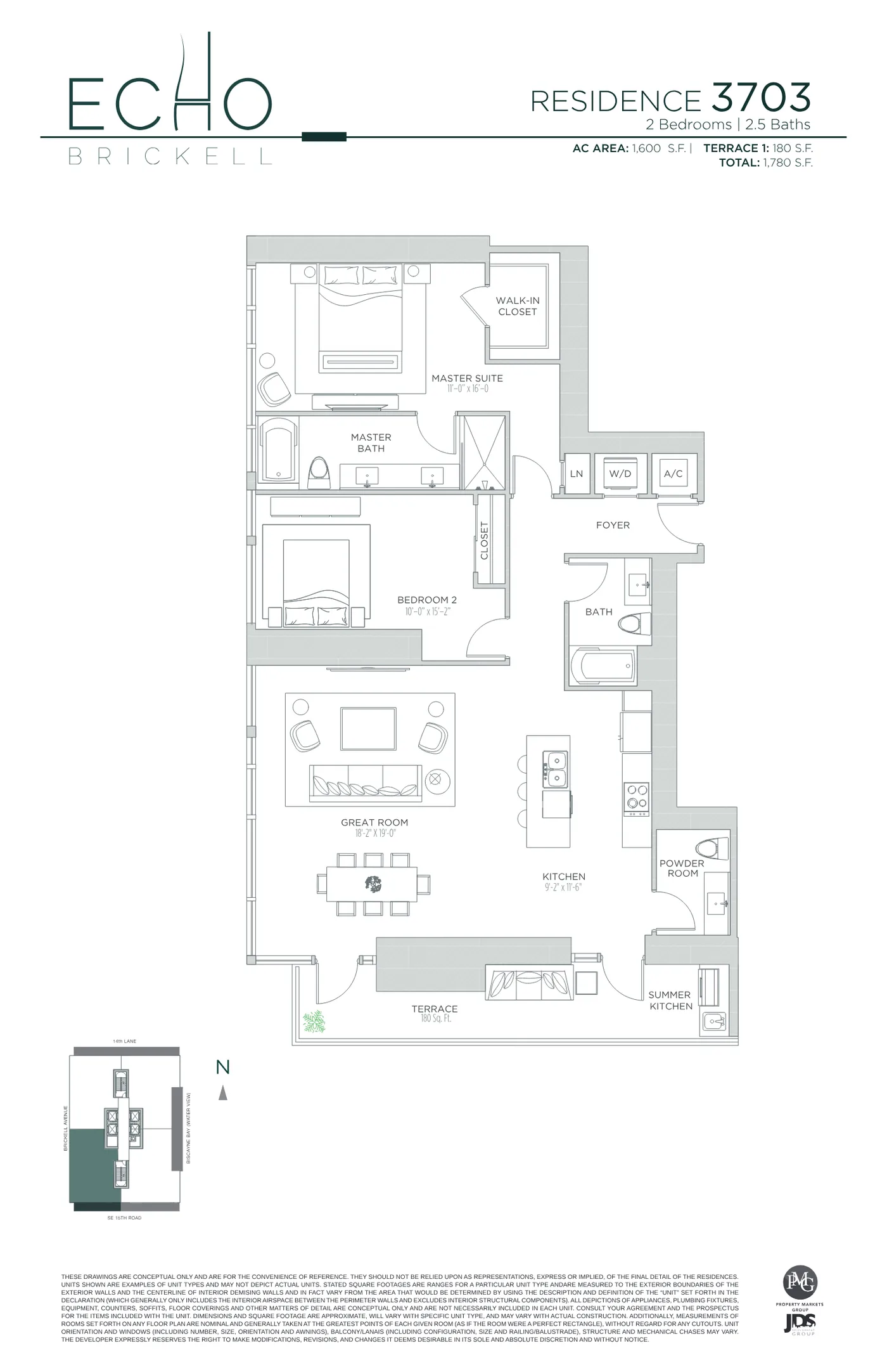 Echo Brickell floor plan Plan 133