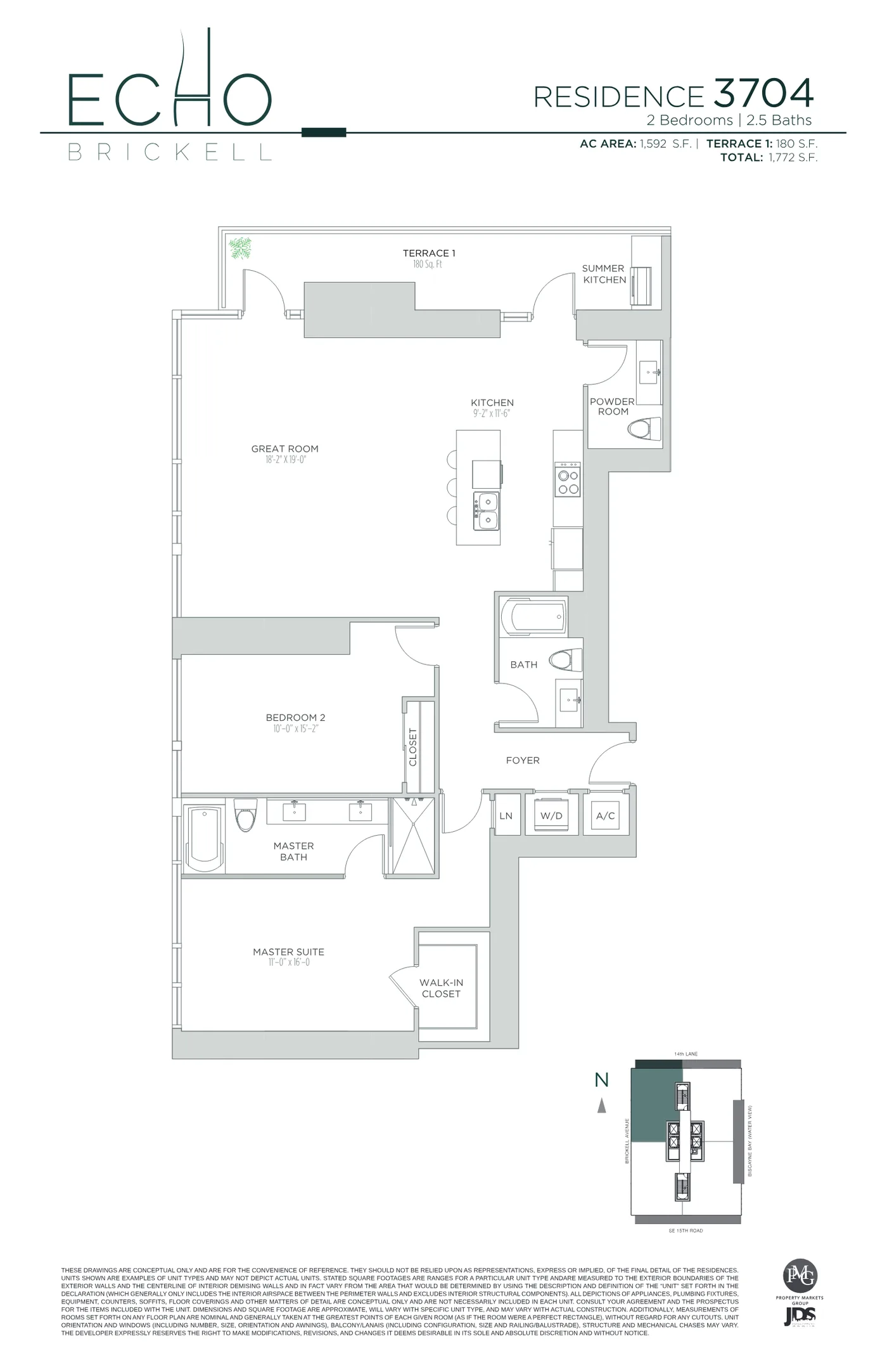 Echo Brickell floor plan Plan 134