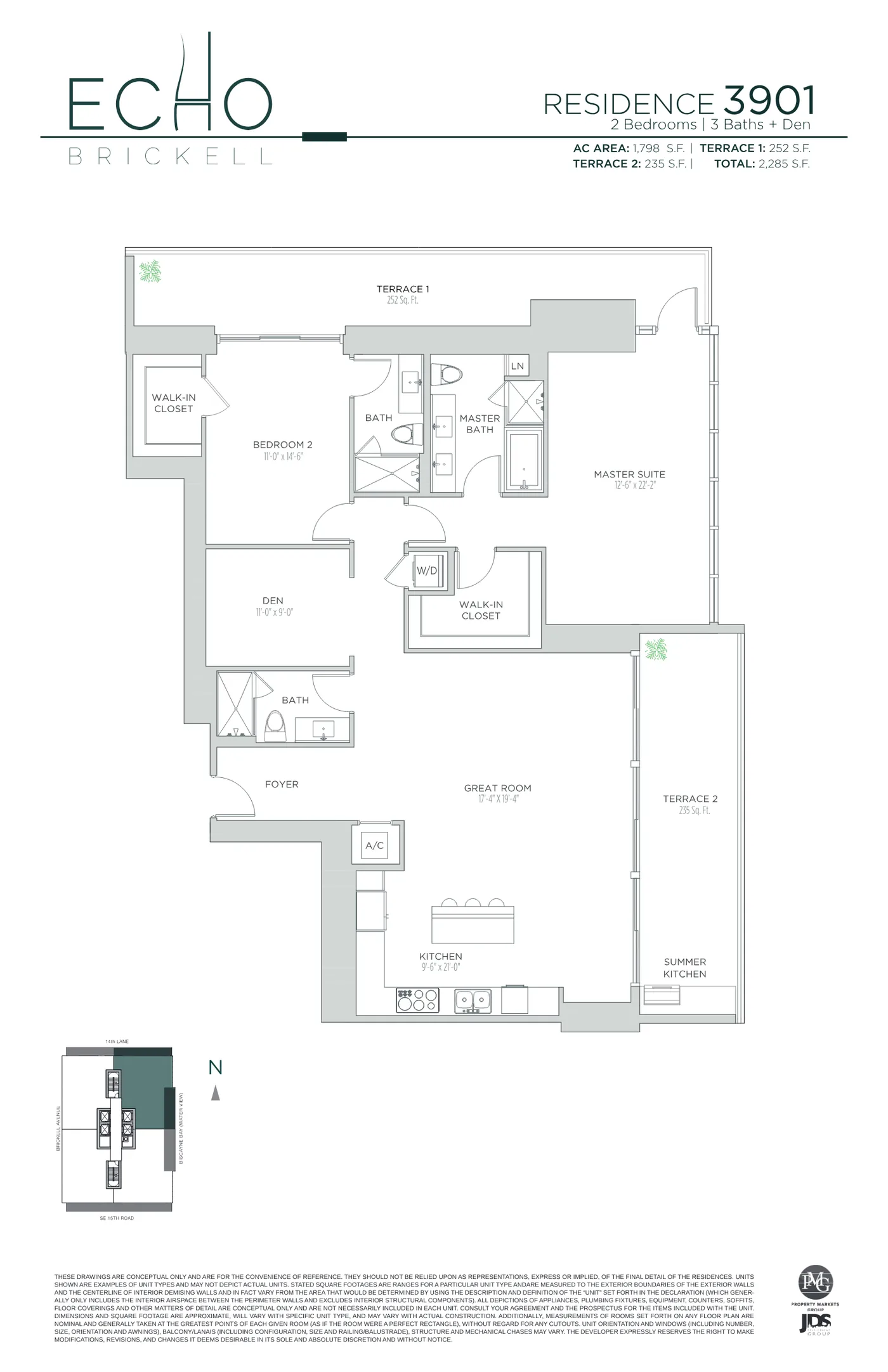 Echo Brickell floor plan Plan 139