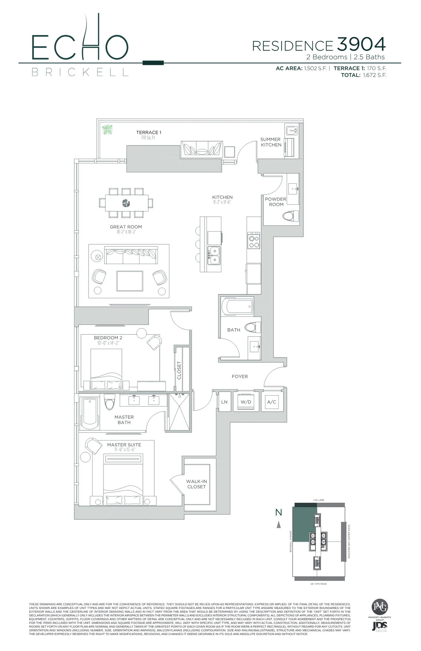 Echo Brickell floor plan Plan 142