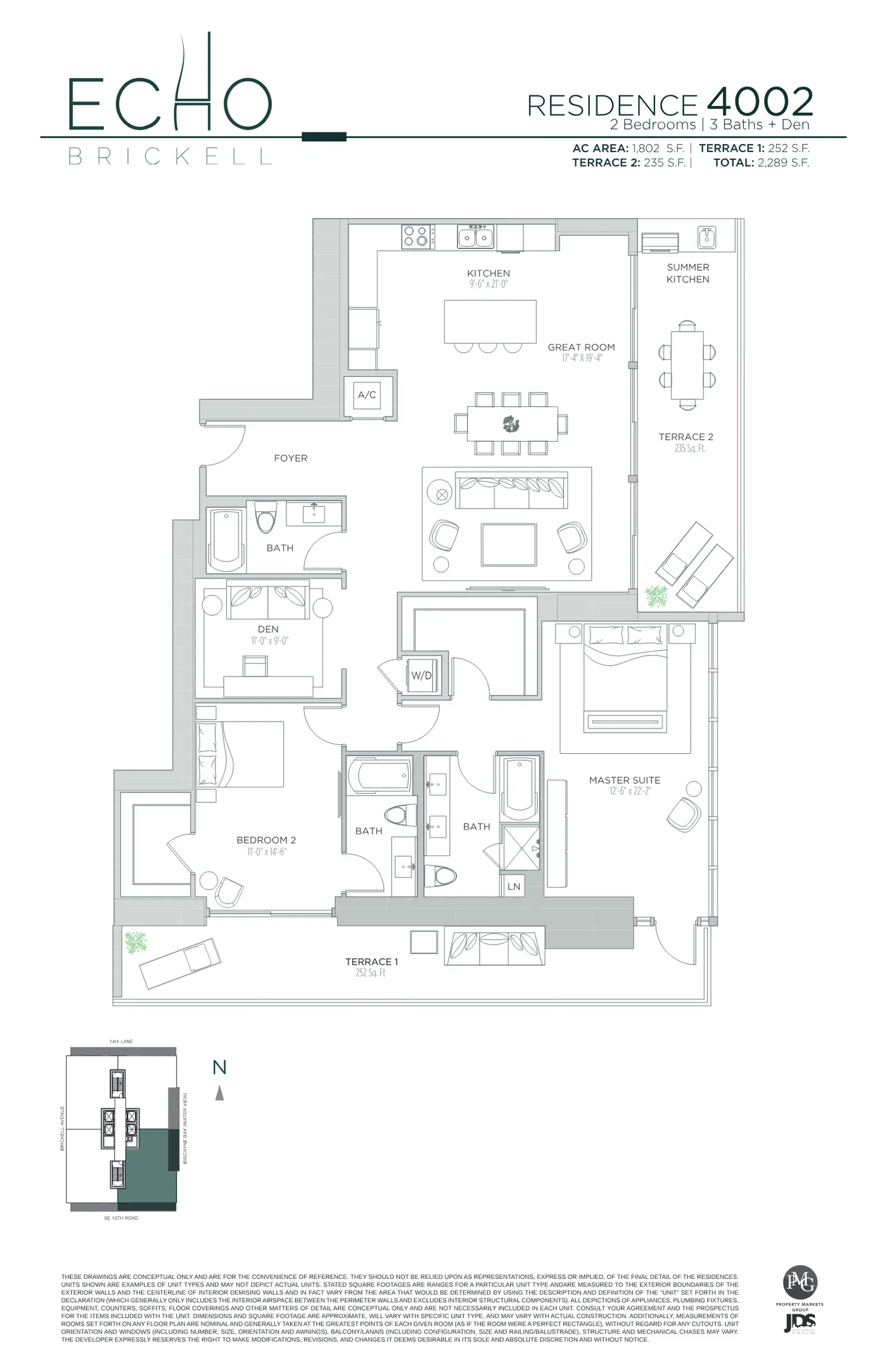 Echo Brickell floor plan Plan 144