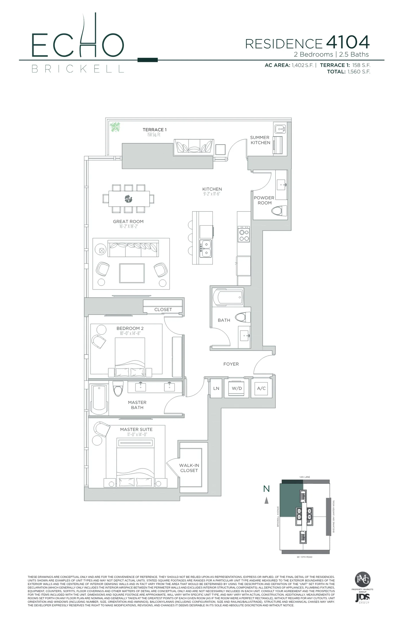 Echo Brickell floor plan Plan 150