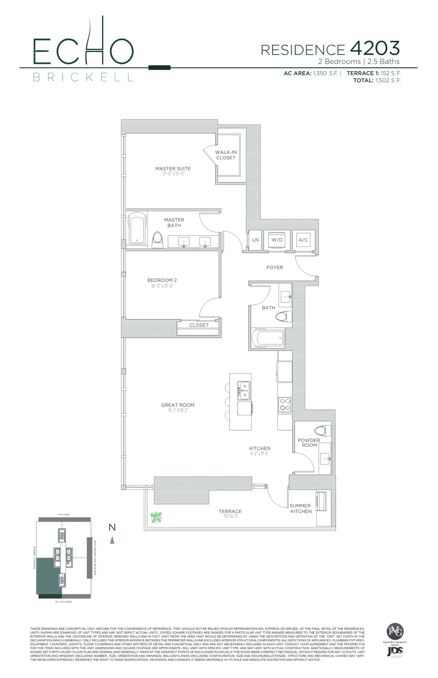 Echo Brickell floor plan Plan 153