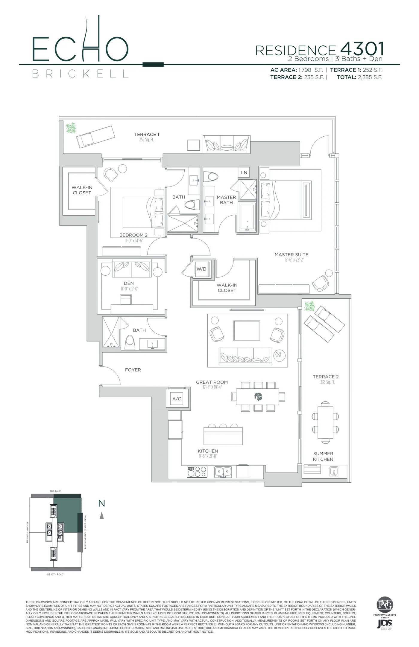 Echo Brickell floor plan Plan 155