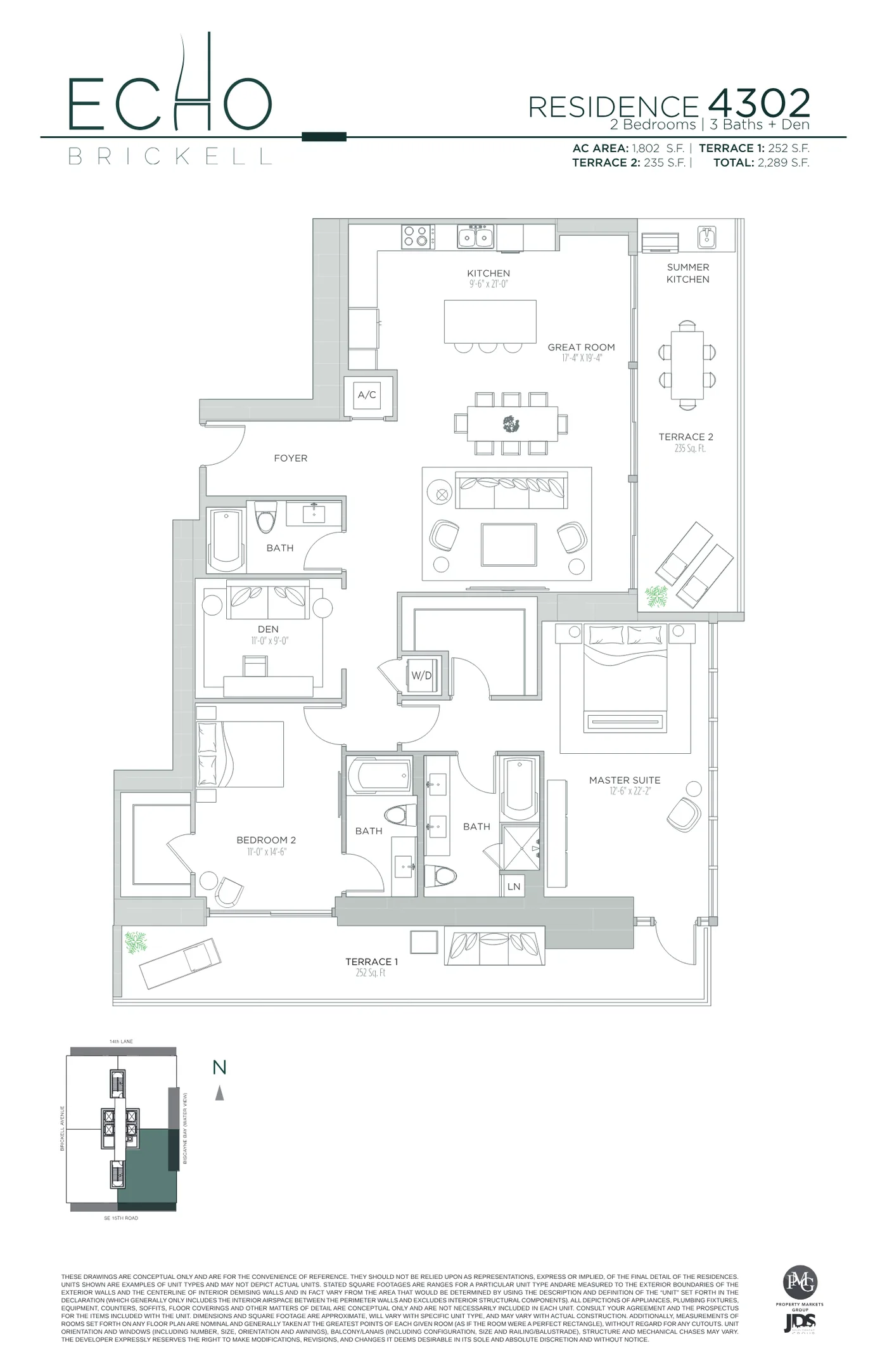Echo Brickell floor plan Plan 156