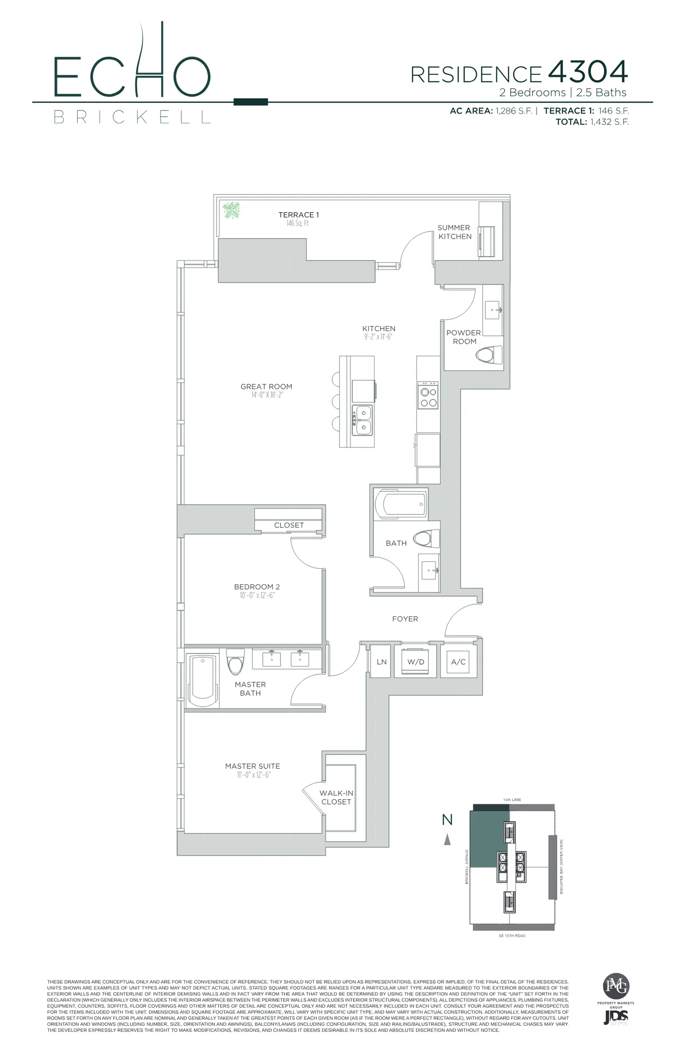 Echo Brickell floor plan Plan 158