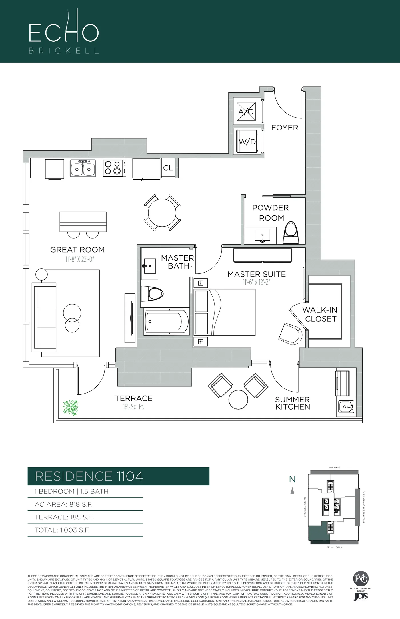 Echo Brickell floor plan Plan 16