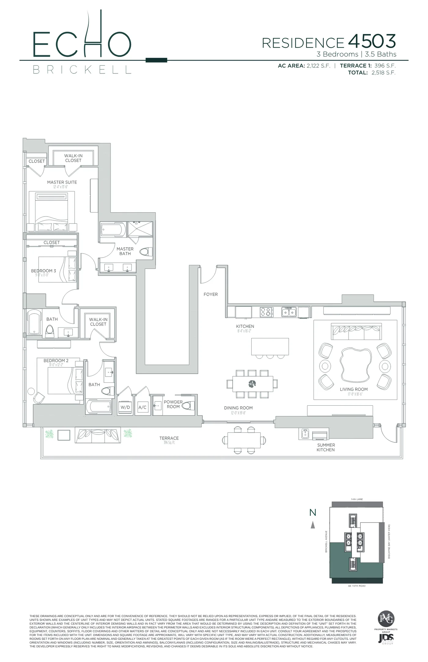 Echo Brickell floor plan Plan 164