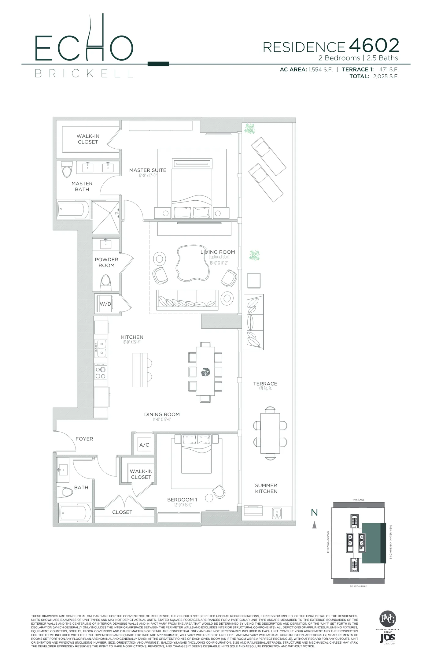 Echo Brickell floor plan Plan 166