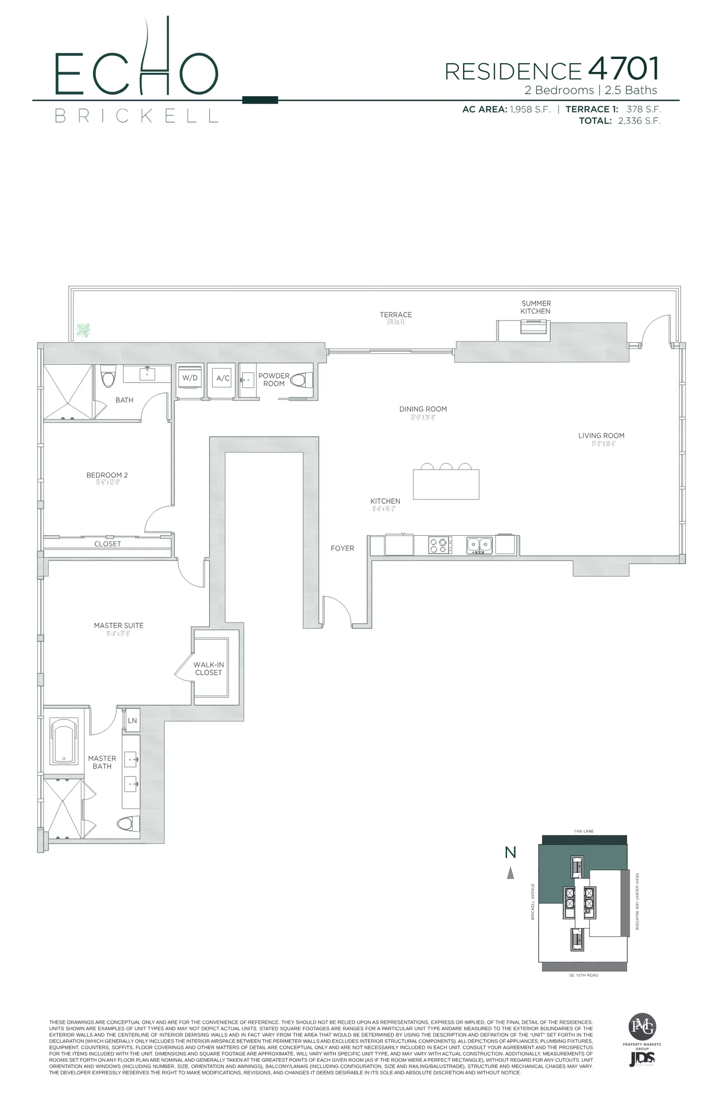 Echo Brickell floor plan Plan 168