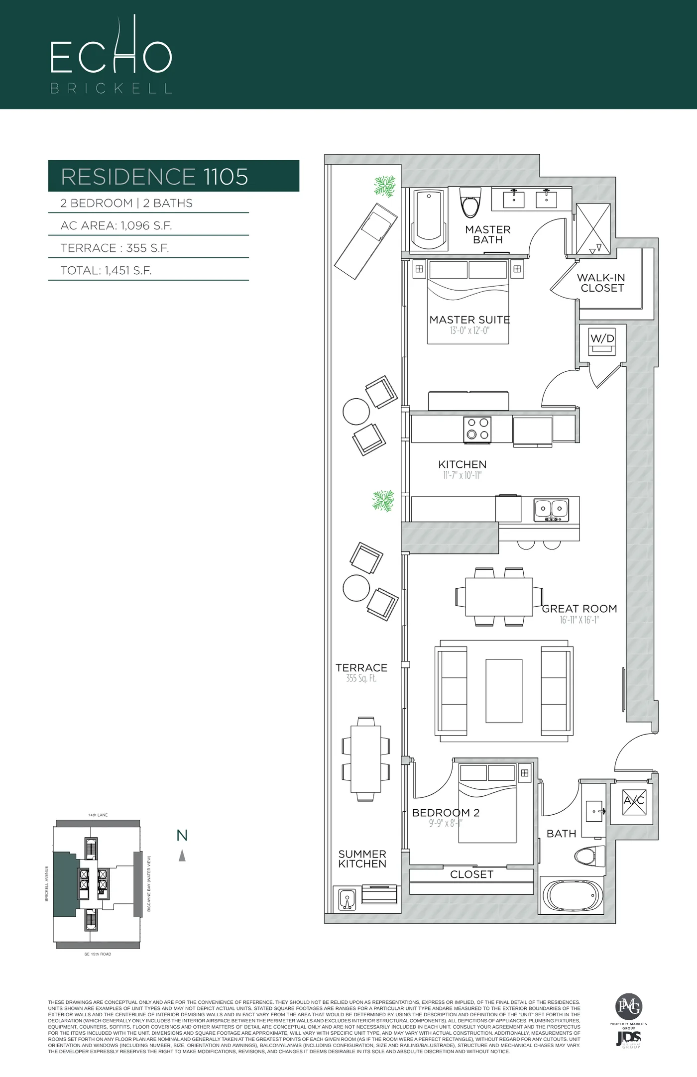 Echo Brickell floor plan Plan 17