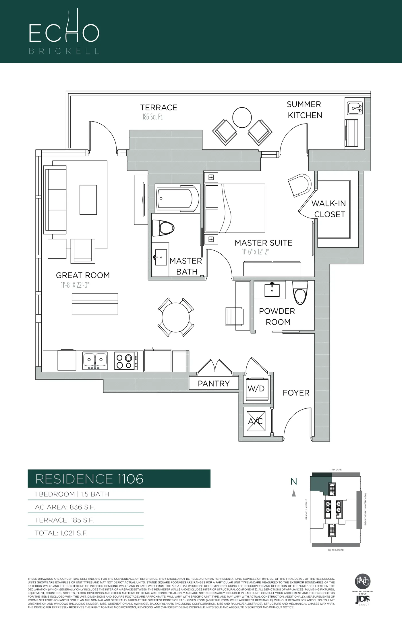 Echo Brickell floor plan Plan 18
