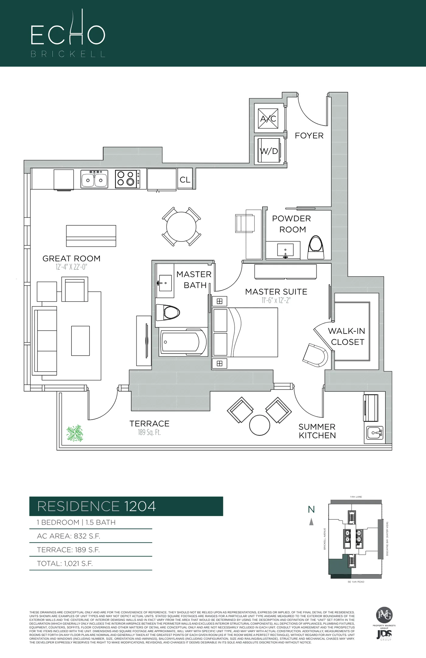 Echo Brickell floor plan Plan 22
