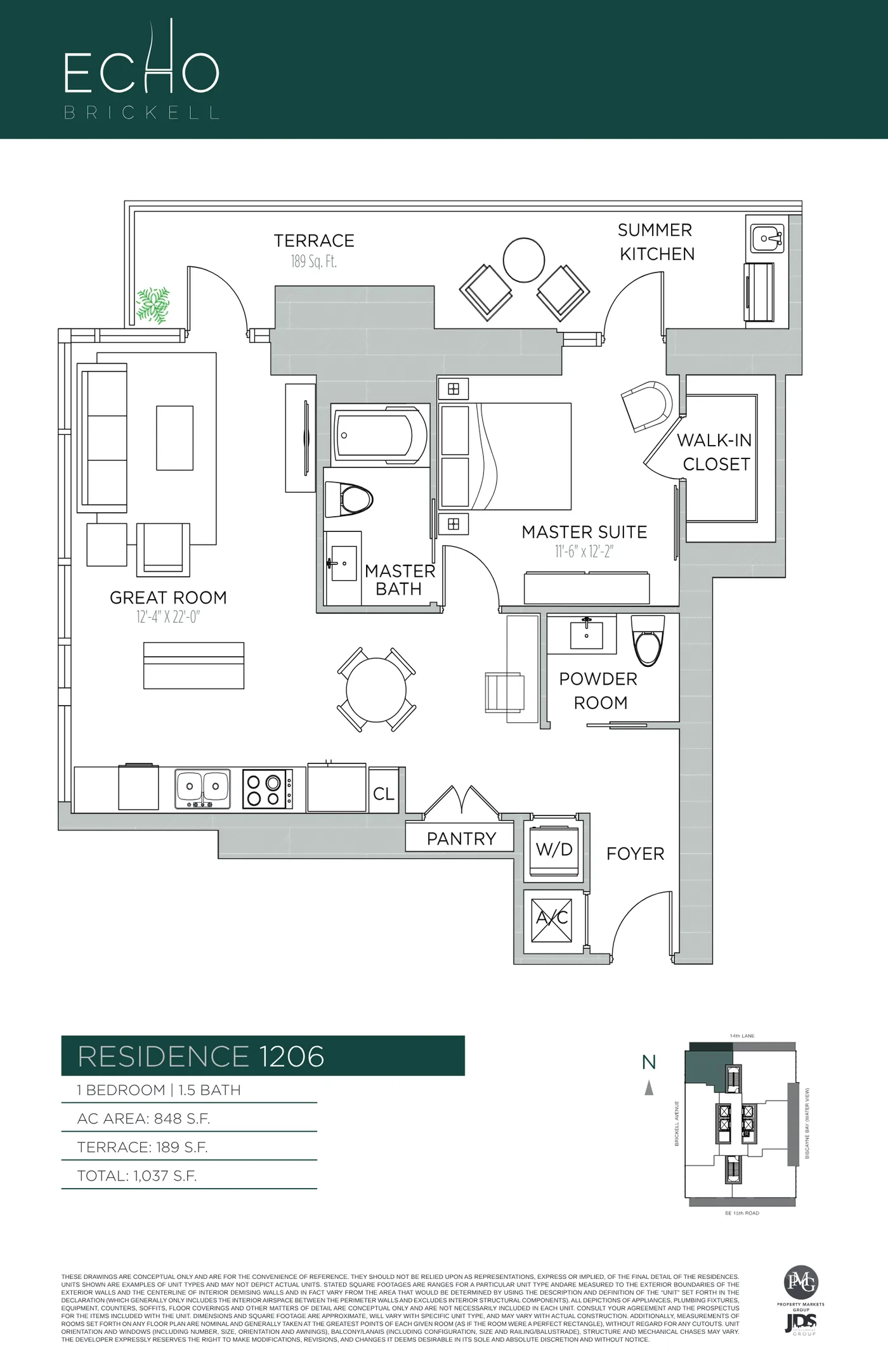 Echo Brickell floor plan Plan 24