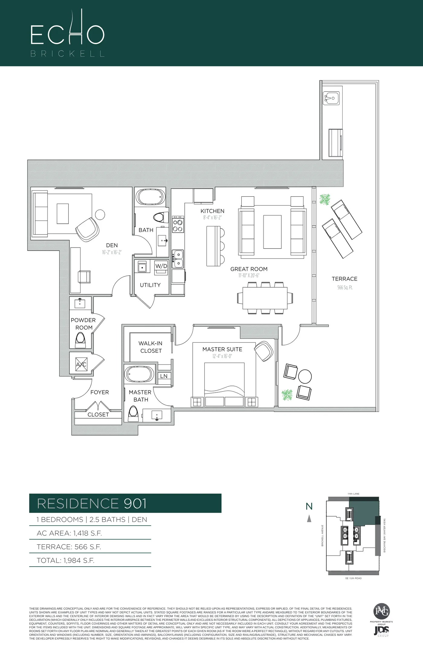 Echo Brickell floor plan Plan 30