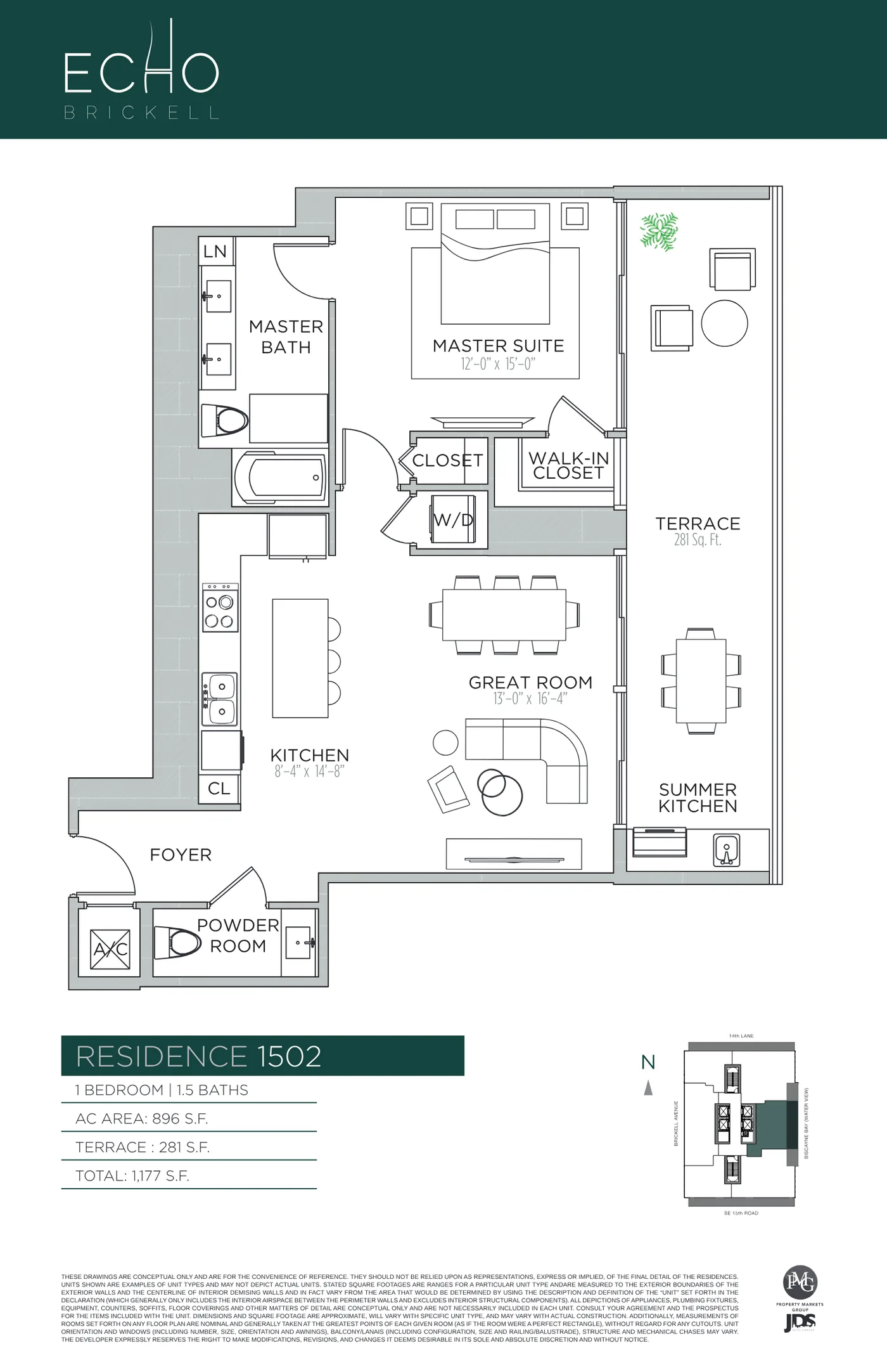 Echo Brickell floor plan Plan 38