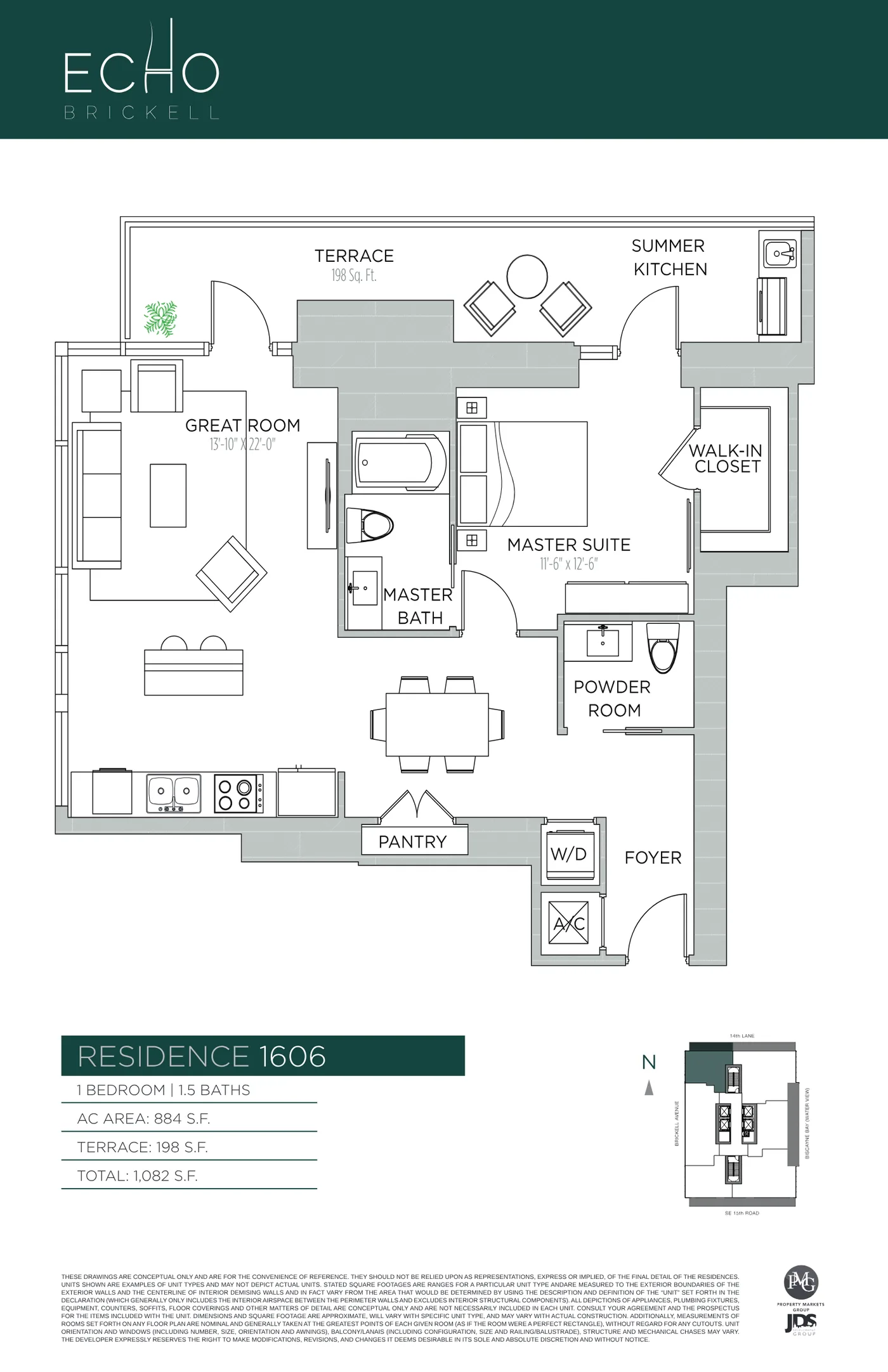 Echo Brickell floor plan Plan 48