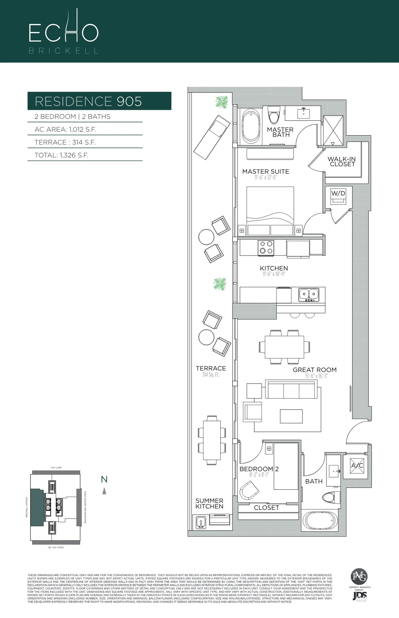 Echo Brickell floor plan Plan 5
