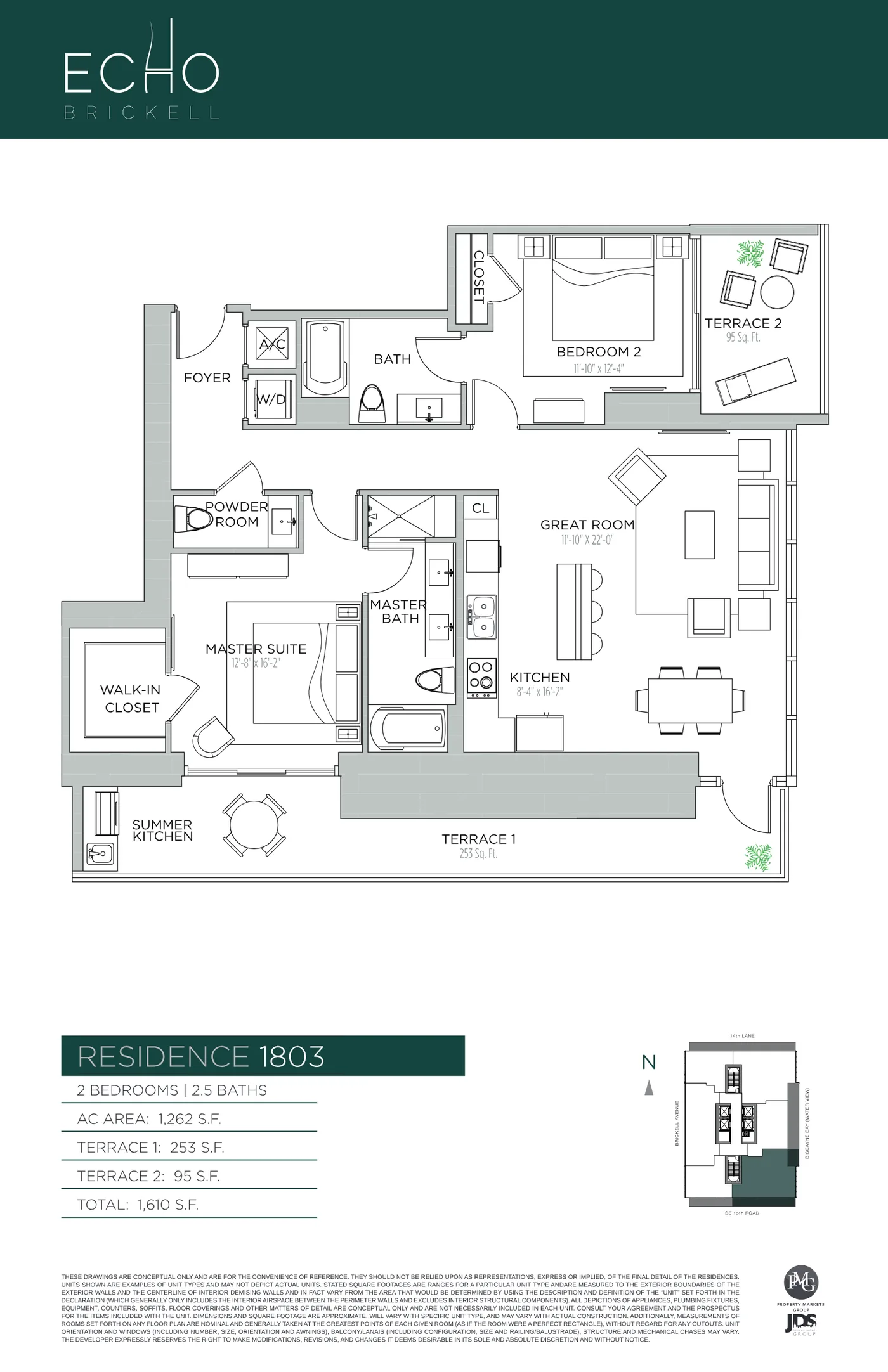 Echo Brickell floor plan Plan 57