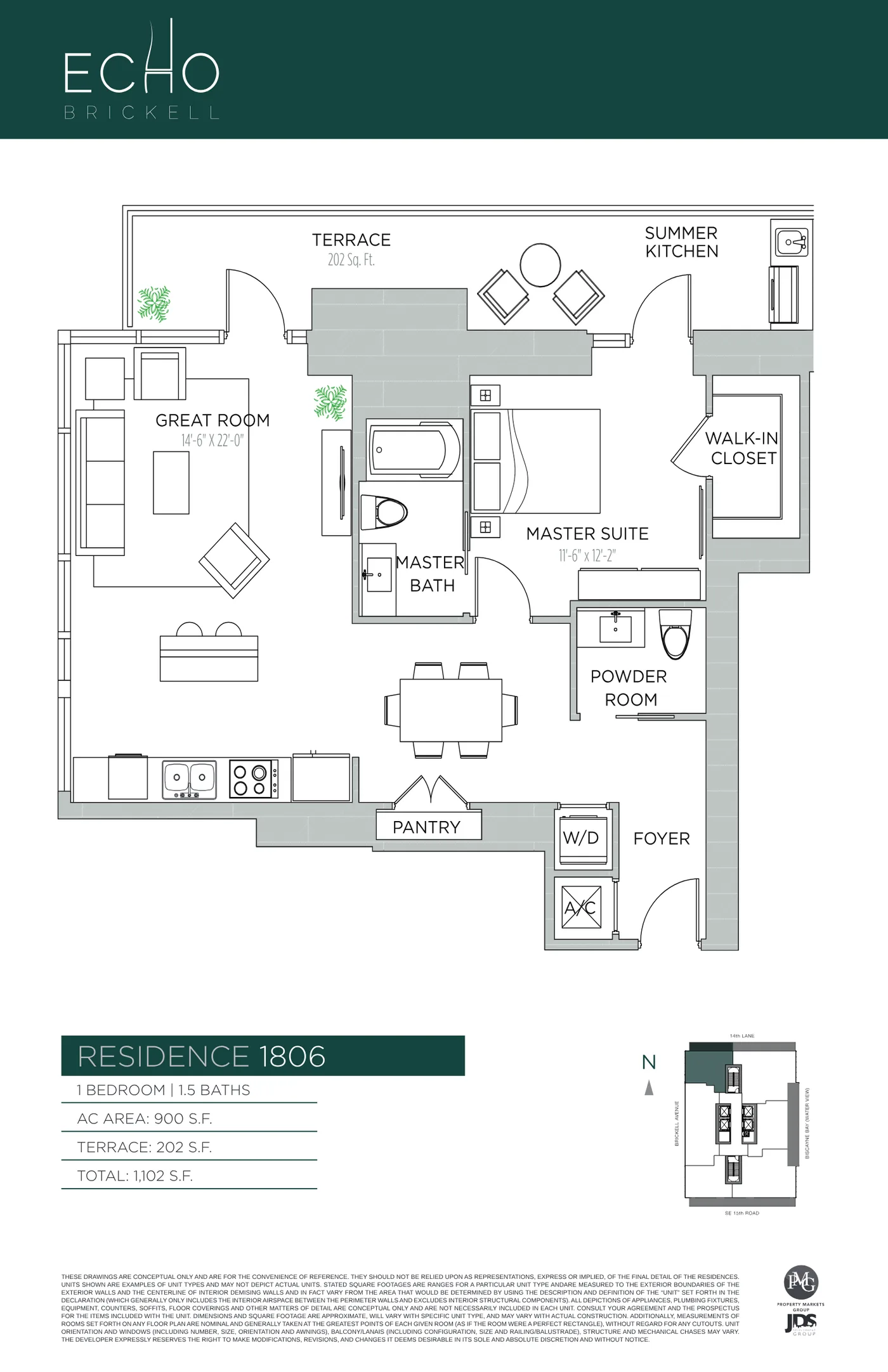 Echo Brickell floor plan Plan 60