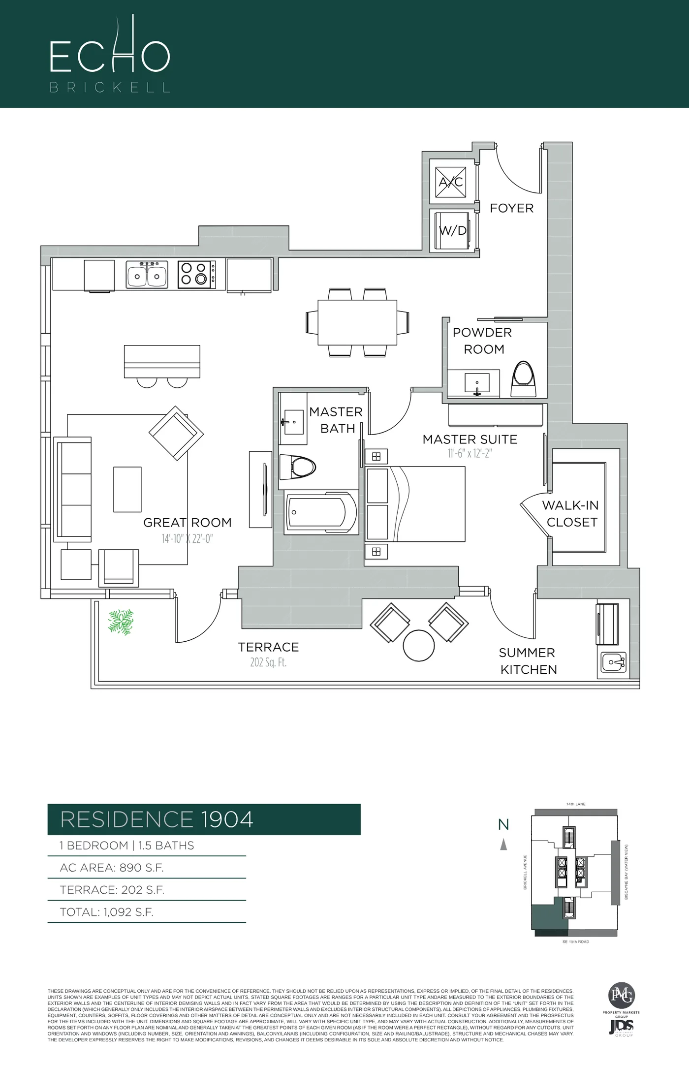 Echo Brickell floor plan Plan 64