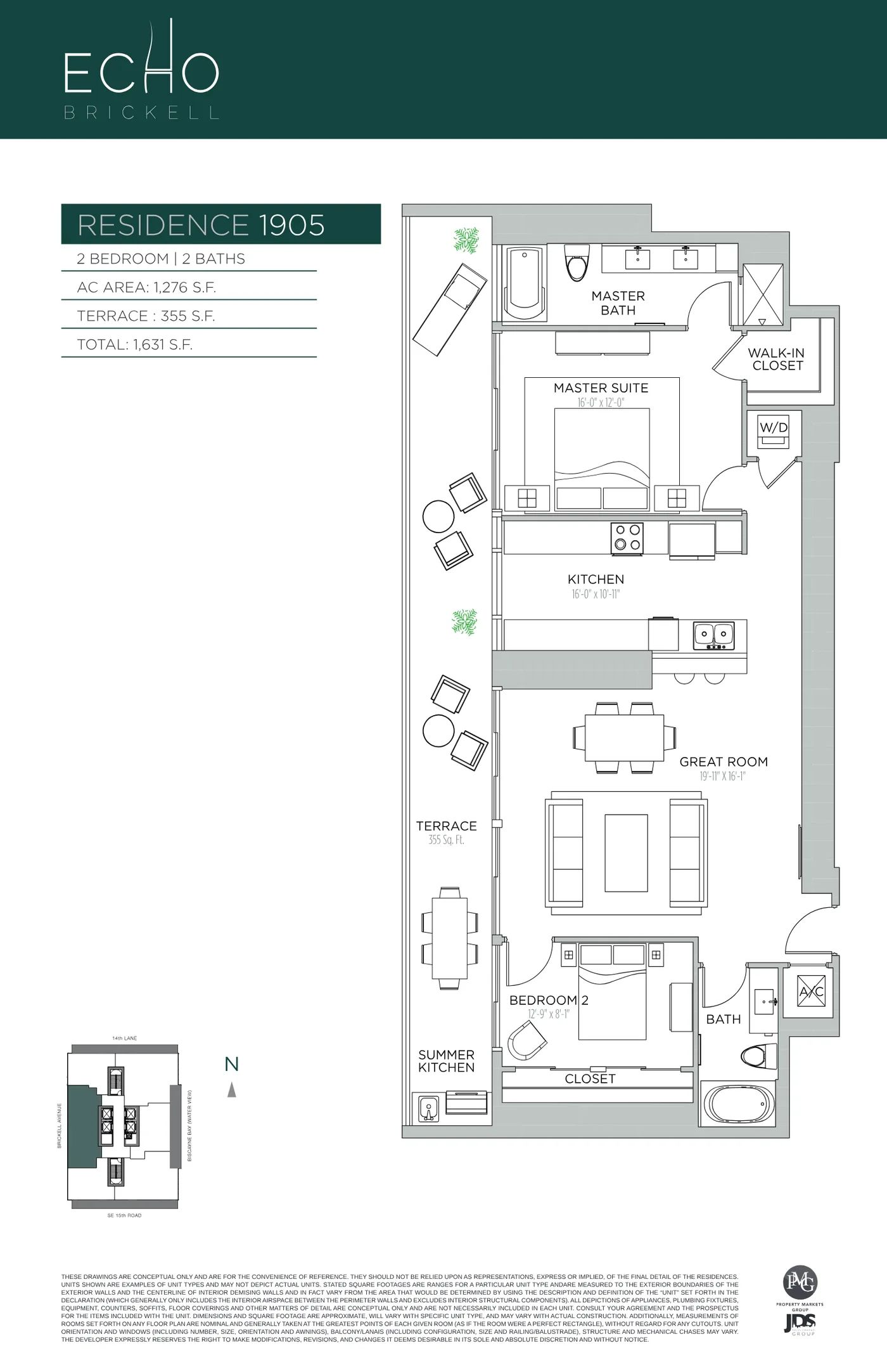 Echo Brickell floor plan Plan 65