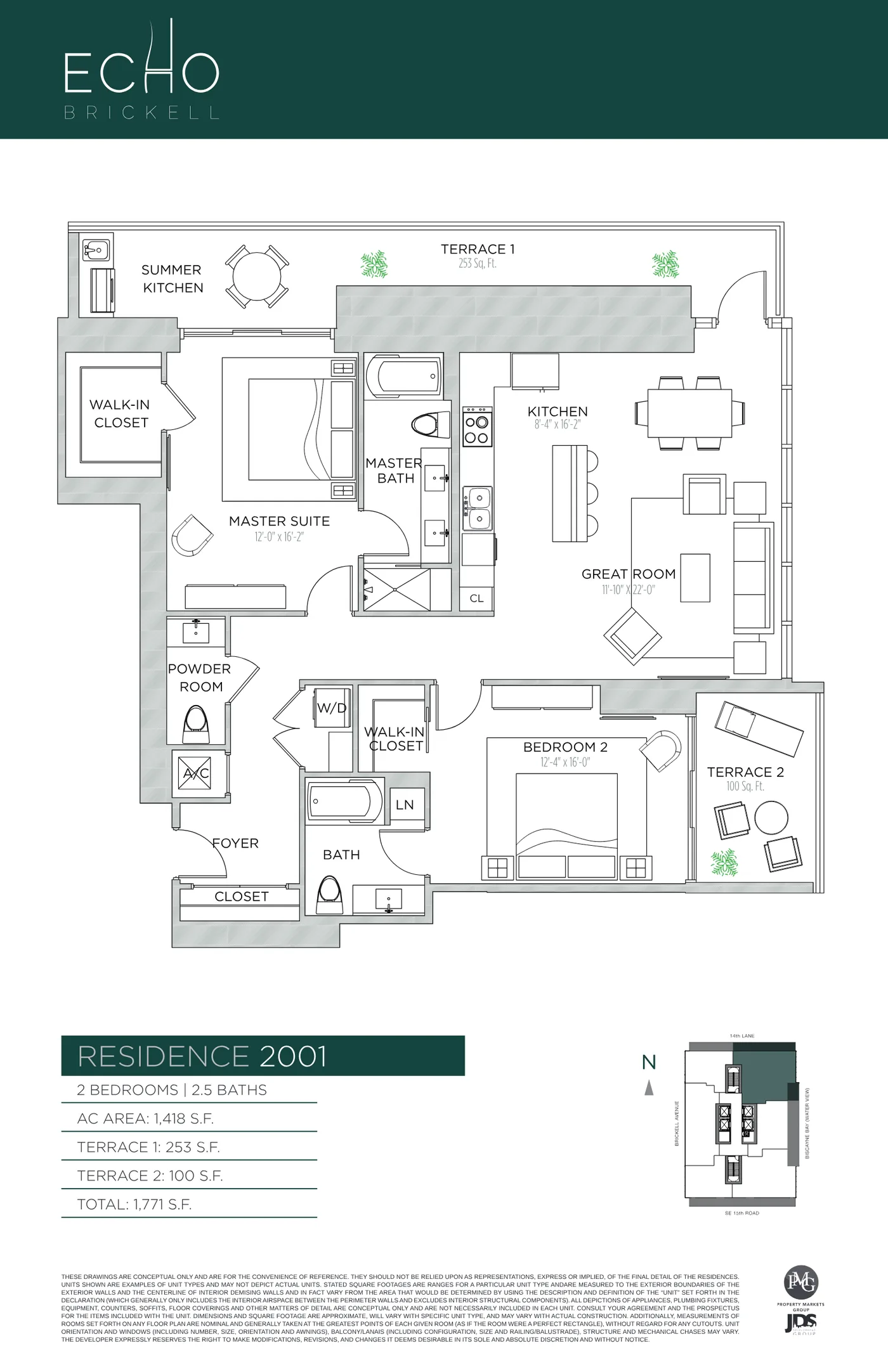 Echo Brickell floor plan Plan 67
