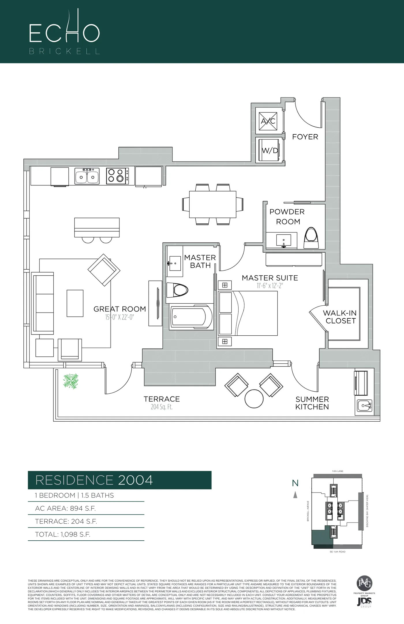 Echo Brickell floor plan Plan 70