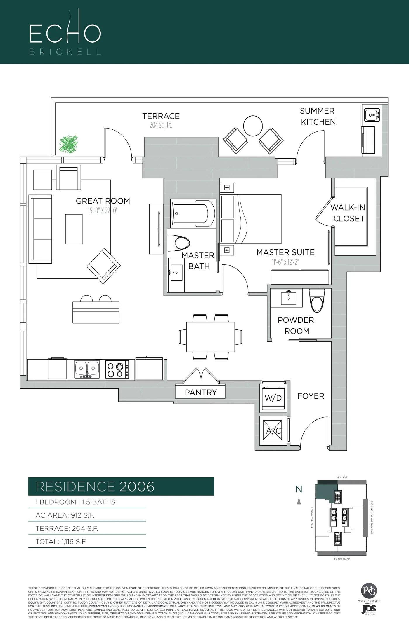 Echo Brickell floor plan Plan 72