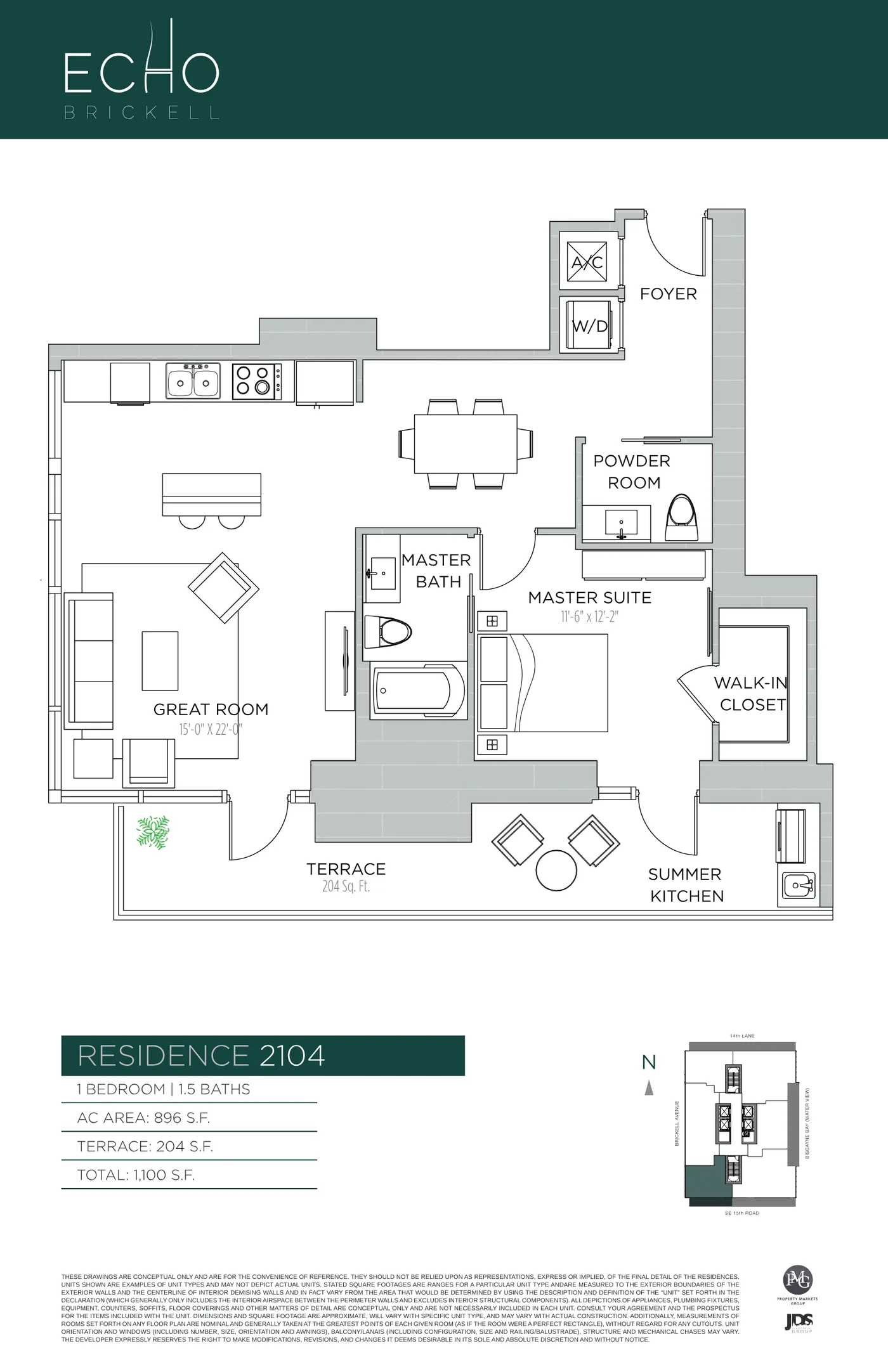 Echo Brickell floor plan Plan 76