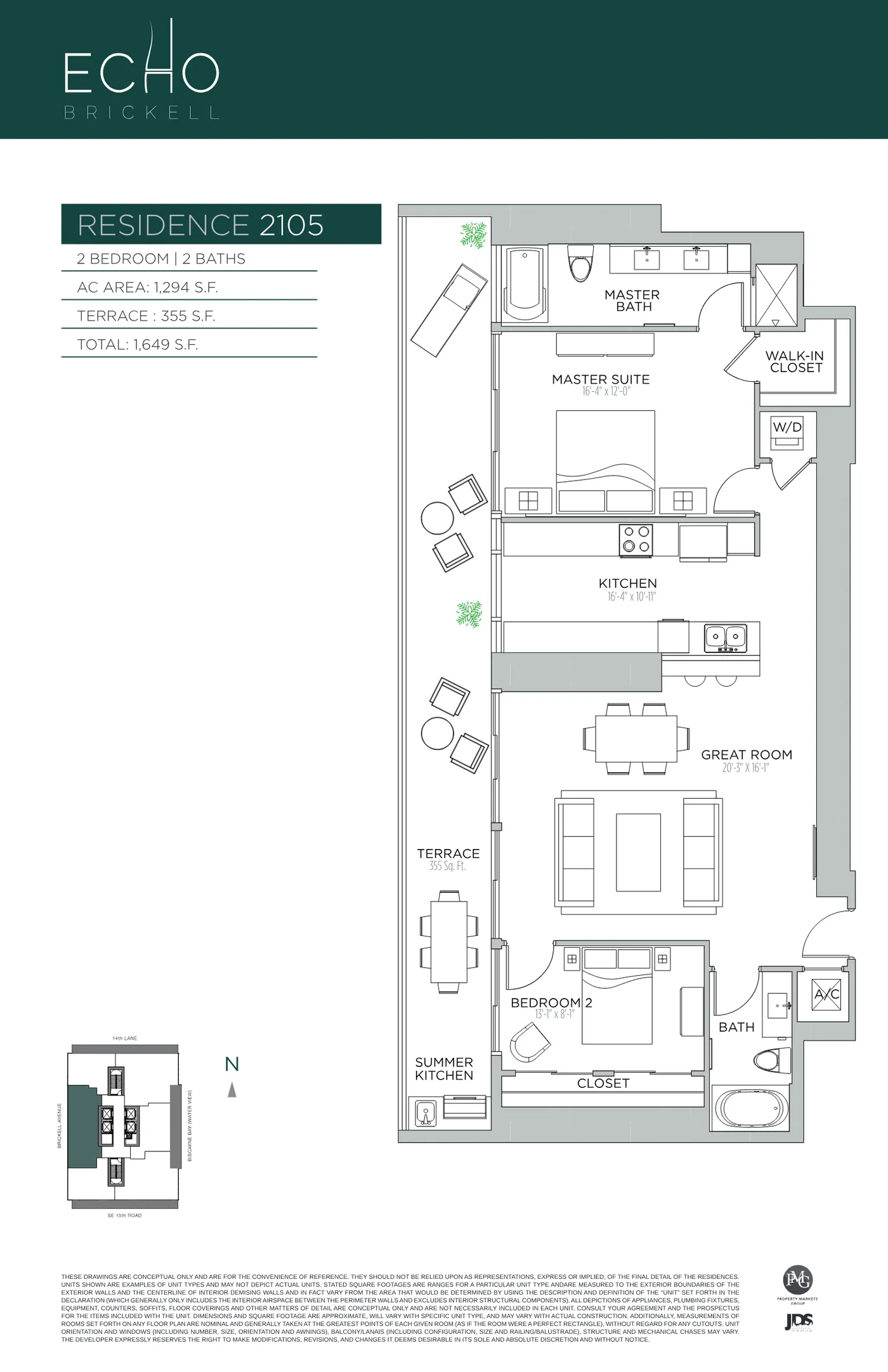 Echo Brickell floor plan Plan 77