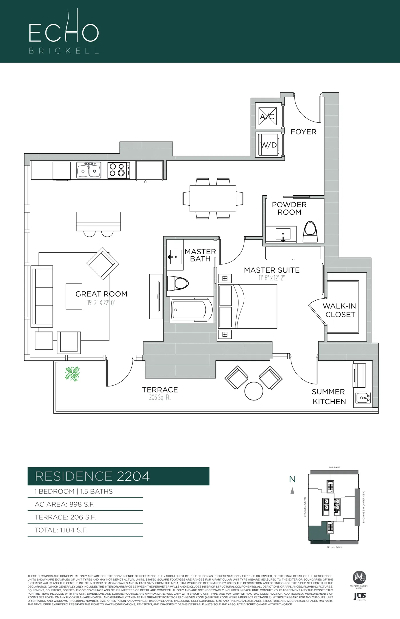 Echo Brickell floor plan Plan 82