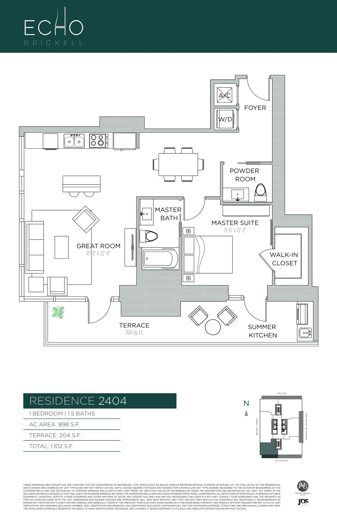 Echo Brickell floor plan Plan 94