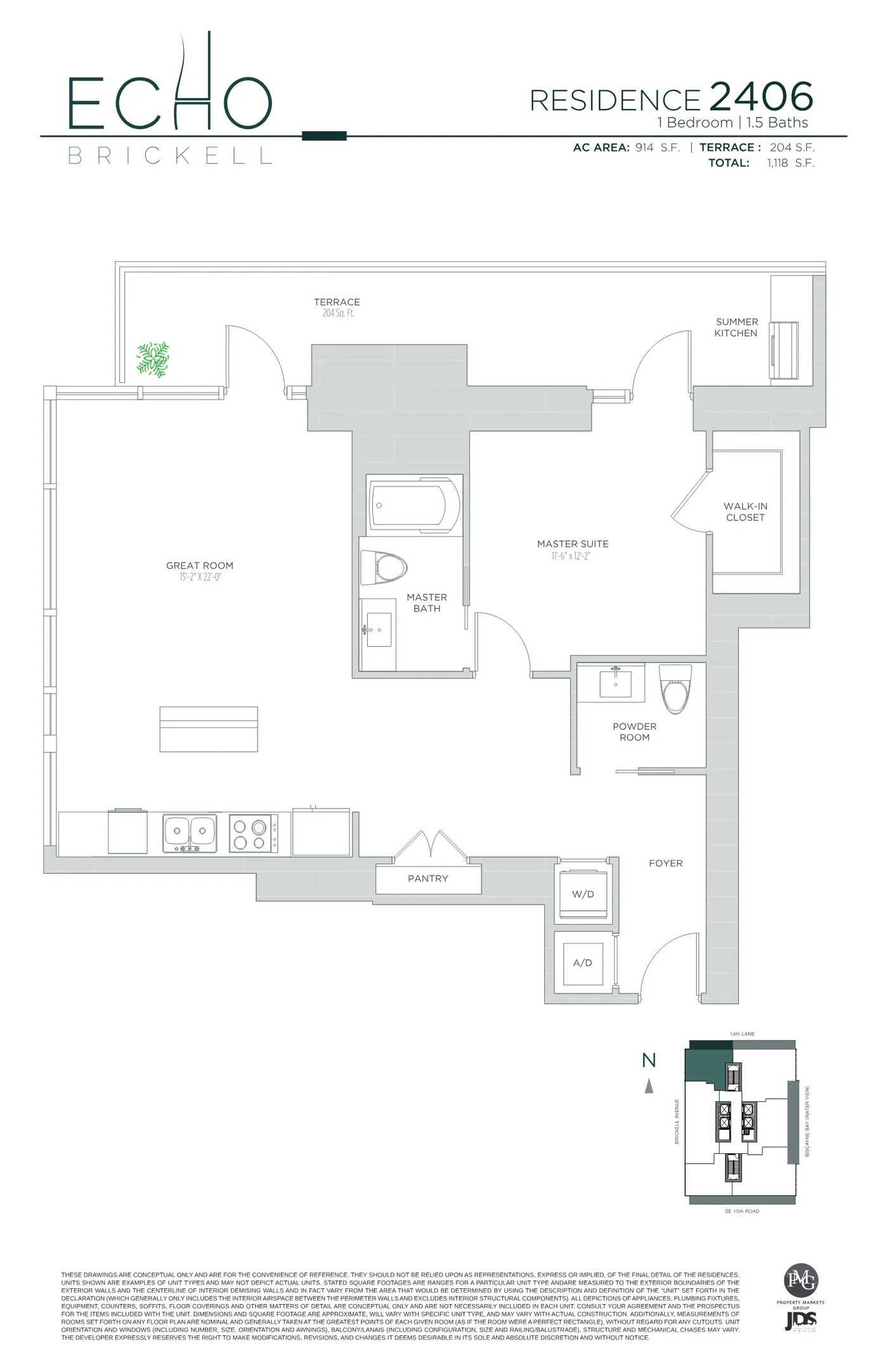 Echo Brickell floor plan Plan 96