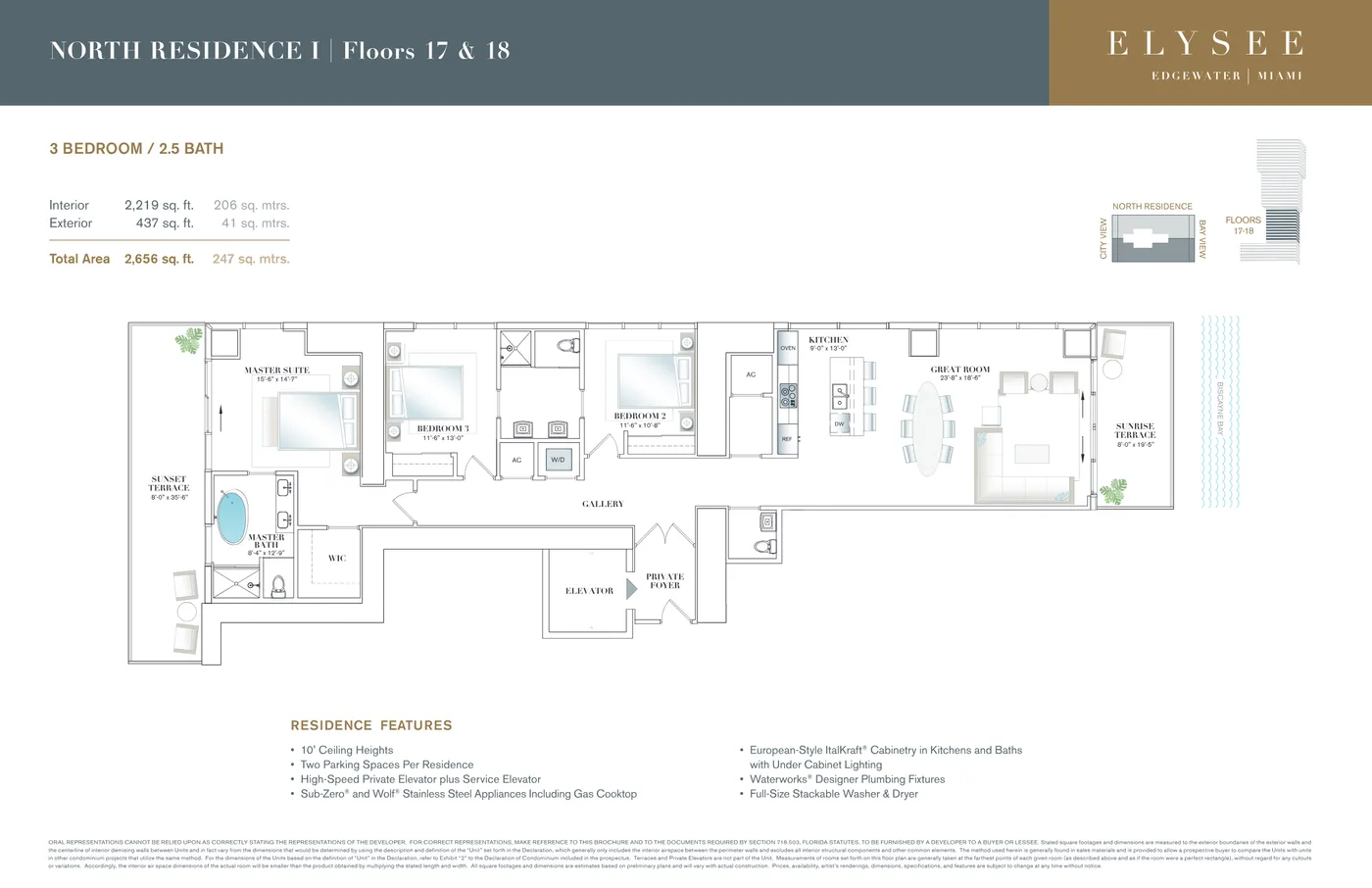Elysee Miami floor plan Plan 12