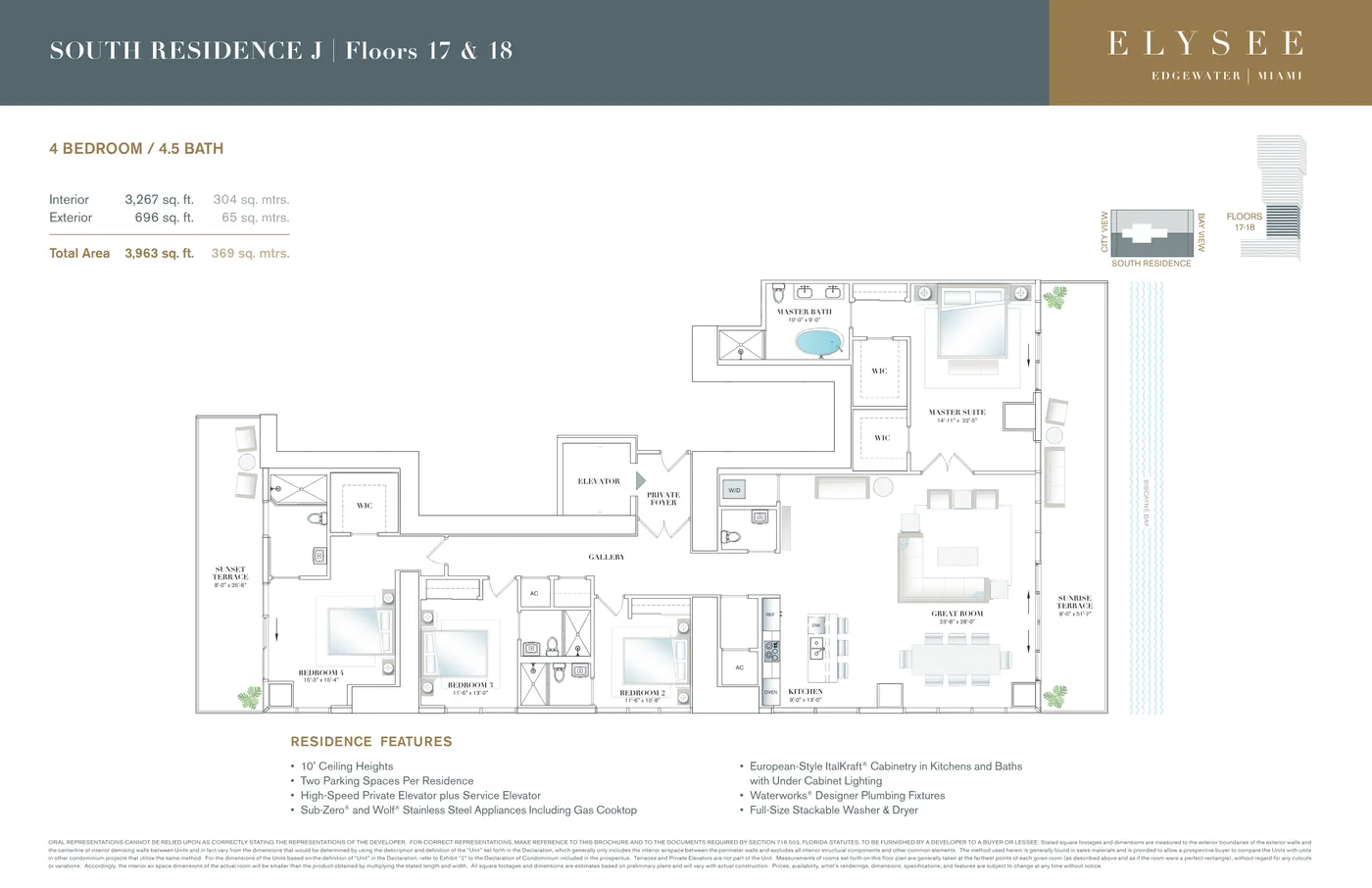 Elysee Miami floor plan Plan 13