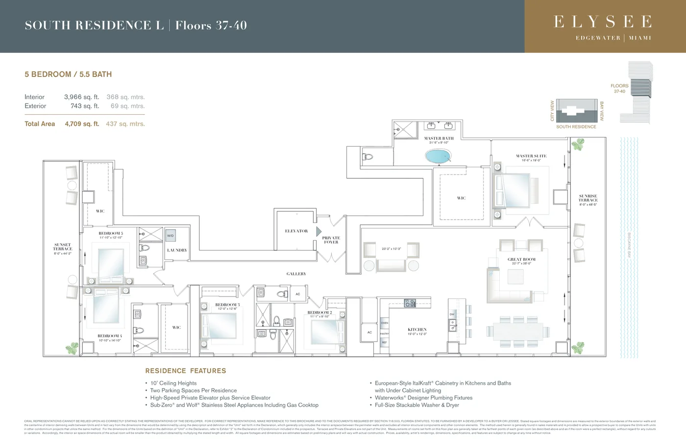Elysee Miami floor plan Plan 15