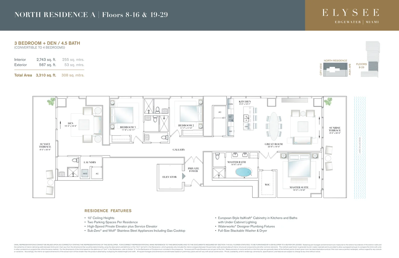 Elysee Miami floor plan Plan 2