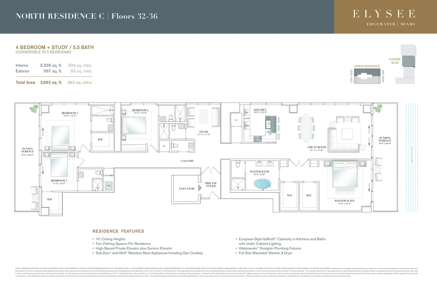 Elysee Miami floor plan Plan 4