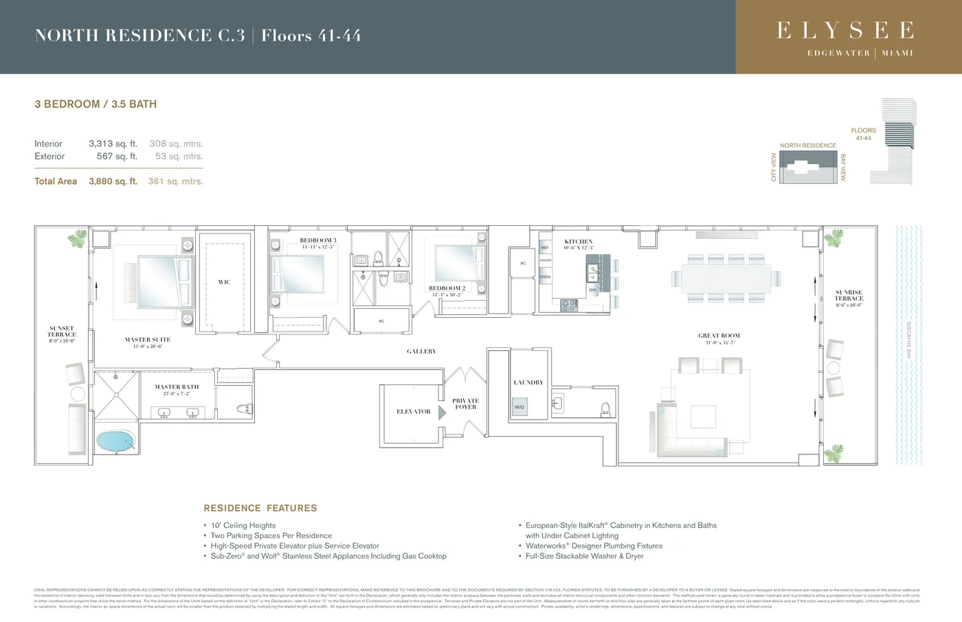 Elysee Miami floor plan Plan 5