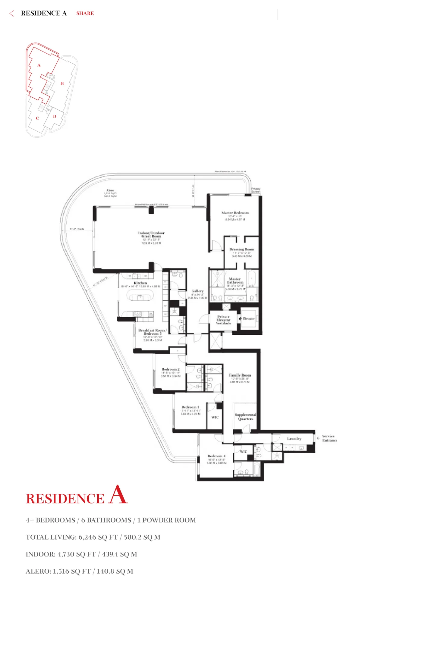 Faena House floor plan Plan 1