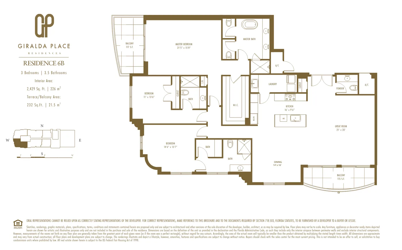 Giralda Place floor plan Plan 16