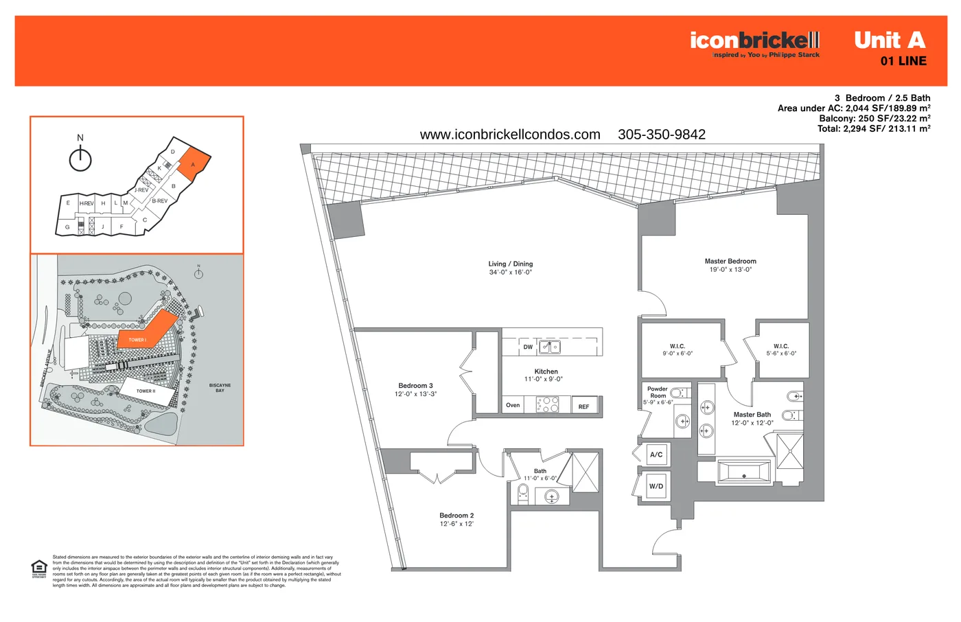 Icon Brickell I floor plan Plan 1
