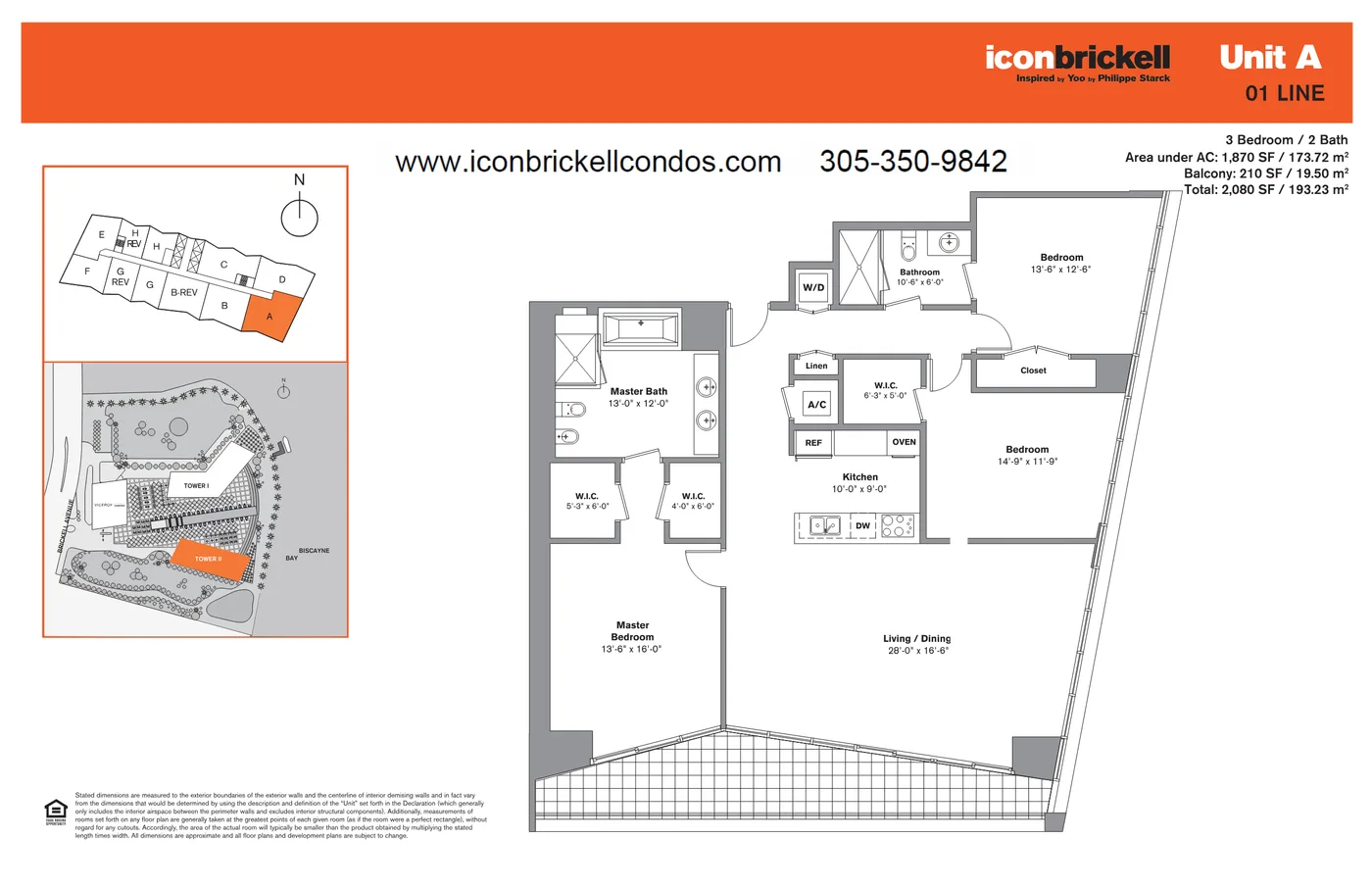 Icon Brickell II floor plan Plan 1