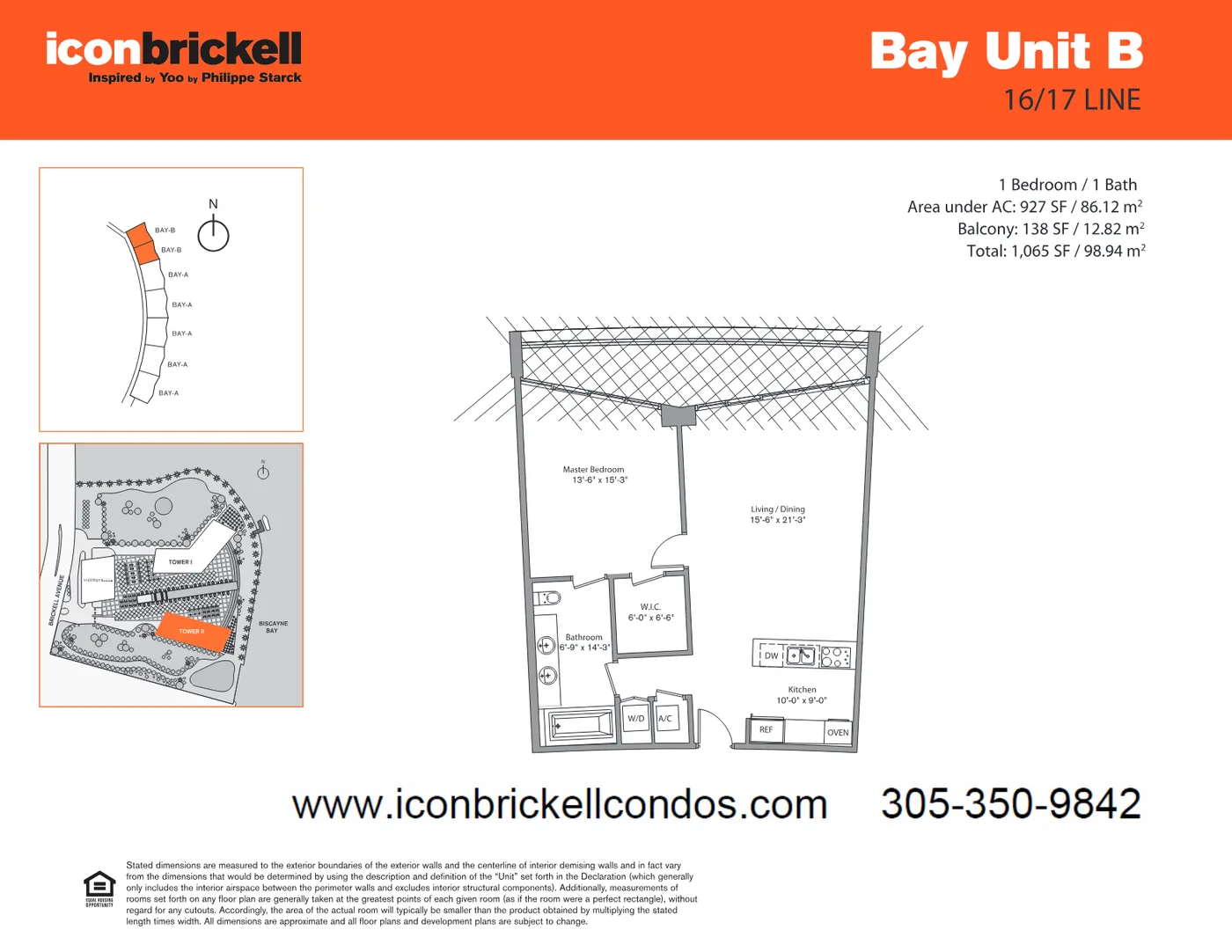 Icon Brickell II floor plan Plan 13