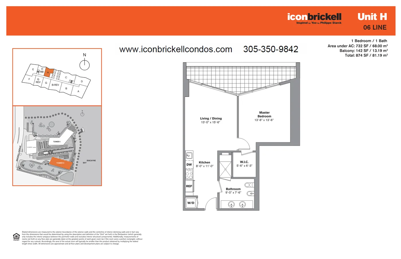 Icon Brickell II floor plan Plan 6