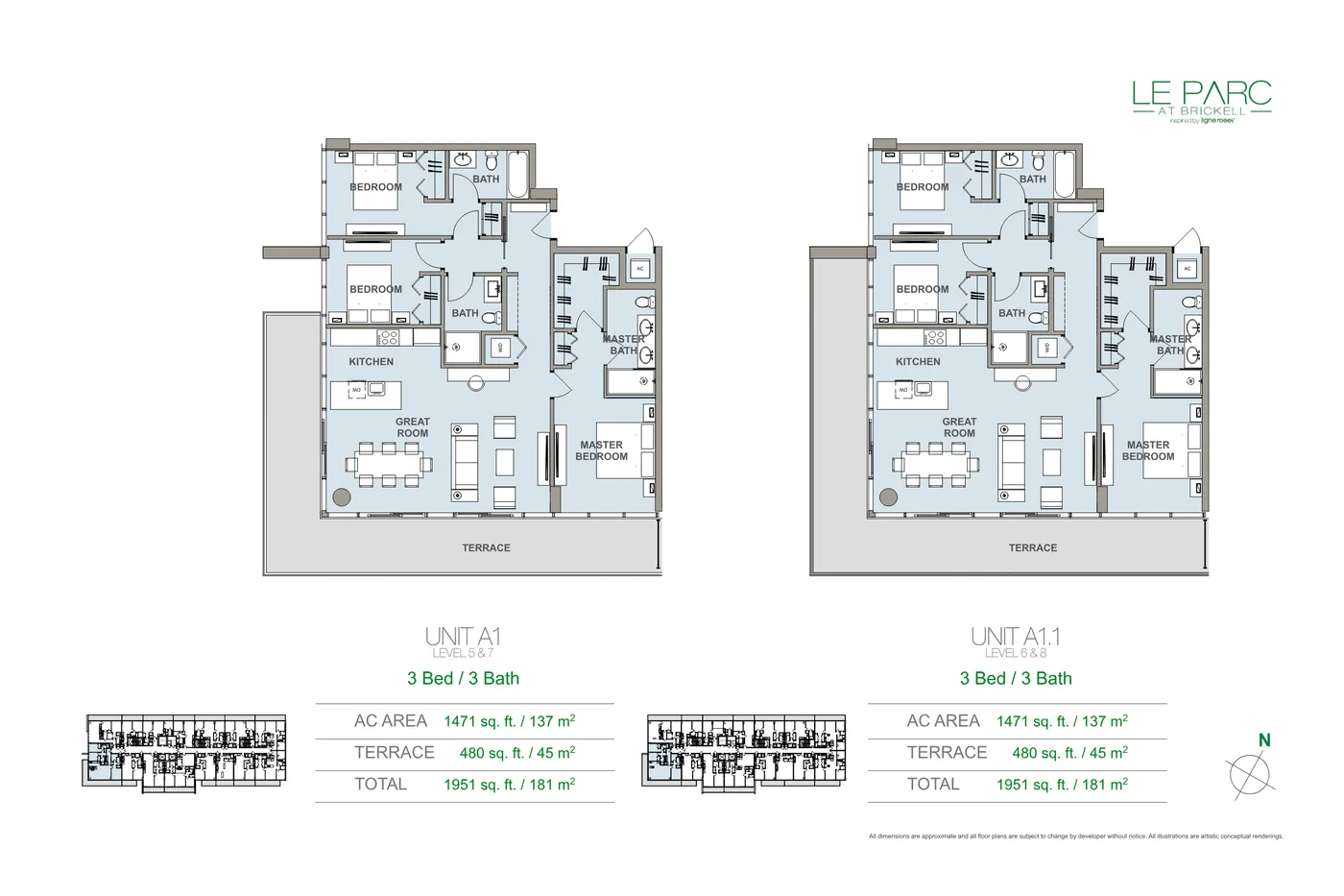 Le Parc at Brickell floor plan Plan 1