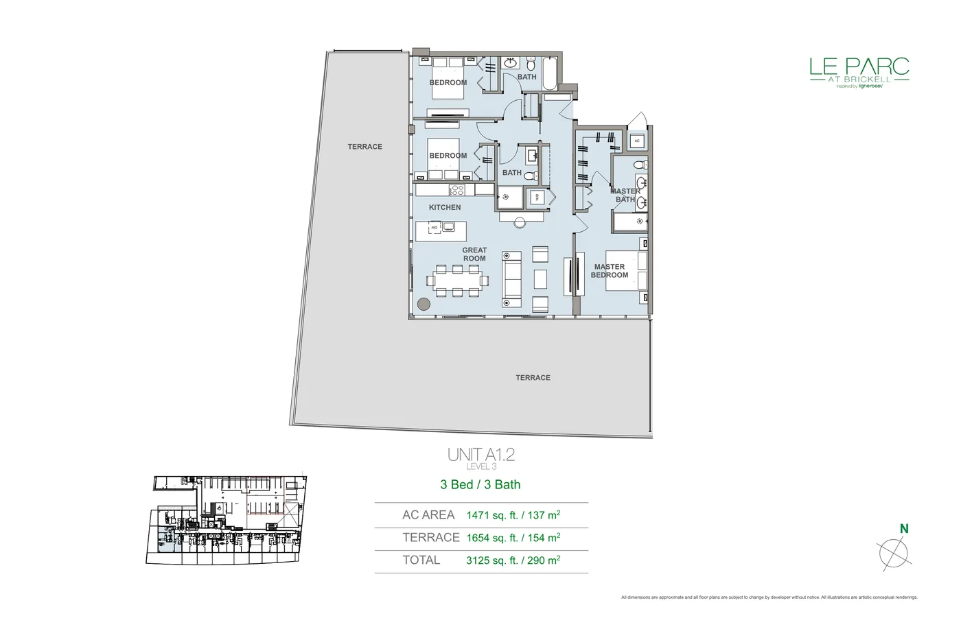 Le Parc at Brickell floor plan Plan 2
