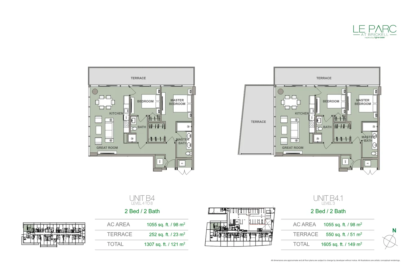 Le Parc at Brickell floor plan Plan 3